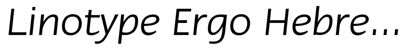 Linotype Ergo Hebrew Italic